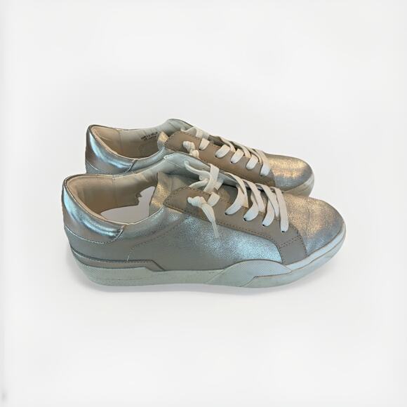 DV by Dolce Vita Helix Women's Sneaker Silver Metallic Size 8.5 Goose Shoe - Picture 2 of 6